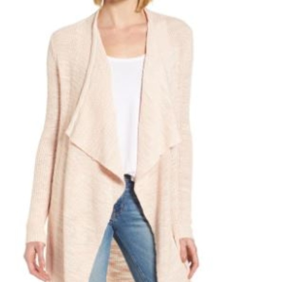 Caslon Draped Collar Knit Cardigan 